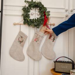 Personalized Christmas Stockings Linen Custom Family Embroidery With Names Embroidered Chsritsmas Decor Gift For Friend Custom - thumbnail 3