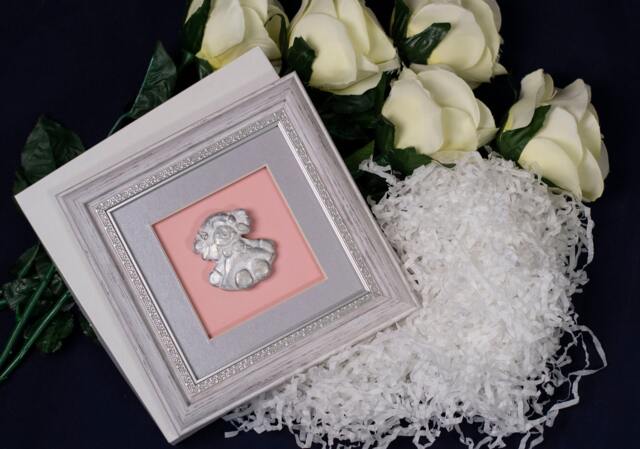 Pink Picture Girl Gray Frame Decor - image 1