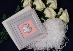 Pink Picture Girl Gray Frame Decor