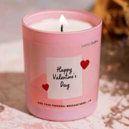 Valentine Candle Anniversary Personalised For Bride To Be Gift Wife Bridal Custom With Message Fiance Celebration - thumbnail 1