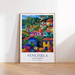 Venezuela Travel Poster, Print, South America Art, Tropical Decor, Latin Gift - thumbnail 2