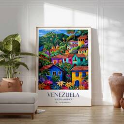 Venezuela Travel Poster, Print, South America Art, Tropical Decor, Latin Gift - thumbnail 3