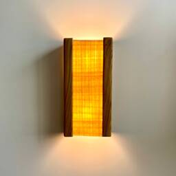 Handmade Oak Wall Sconce Scandinavian Japandi Papyrus Light. Plug-In Option. Usa Duties Paid - thumbnail 3