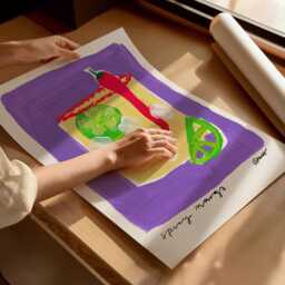 Spicy Margs Painting Art Print/Hand Painted Abstract Cocktail Margarita Colourful - thumbnail 3