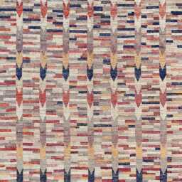 Handwoven Wool Kilim Rug 9x8 Ft, Colorful Geometric Tribal Design - thumbnail 3