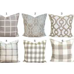 Tan Pillow Cover Sale, Farmhouse For 20x20 Pillow, 18x18 16x16 All Sizes Incl Euro Shams - thumbnail 2