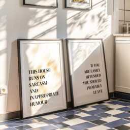 Sarcastic Prints - Funny Set Of 2 Prints Crazy House Poster - thumbnail 2