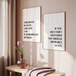 Sarcastic Prints - Funny Set Of 2 Prints Crazy House Poster - thumbnail 3