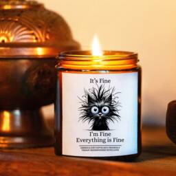 Everything Is Fine Gift Box -9Oz Candle -Self Care Box, Package For Her, Get Well Soon, Funny Gift, Mental Health Gift, Funny - thumbnail 2