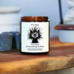 Everything Is Fine Gift Box -9Oz Candle -Self Care Box, Package For Her, Get Well Soon, Funny Gift, Mental Health Gift, Funny - thumbnail 3