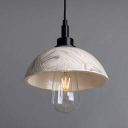 Kingii Marbled Ceramic Dome Bathroom Pendant Light 7.75'' Ip44 - thumbnail 2