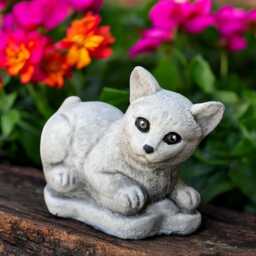 Concrete Lying Kitten Statue Stone Cat Figurine Cement Pet Sculpture Outdoor Garden Ornament Handmade Memorial Decor Cat Lover Gift - thumbnail 2