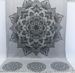 "Black Towel, Beach Towel, Turkish Peshtemal, Handmade Towel, Tribal Towel, 40""x67" - thumbnail 1