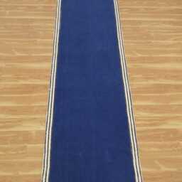 Handmade Block Printed Cotton Rug Navy Blue Boho Area Rug - thumbnail 3