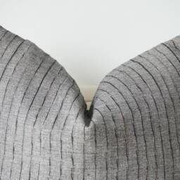 Gray Striped Woven Pillow Cover - thumbnail 2