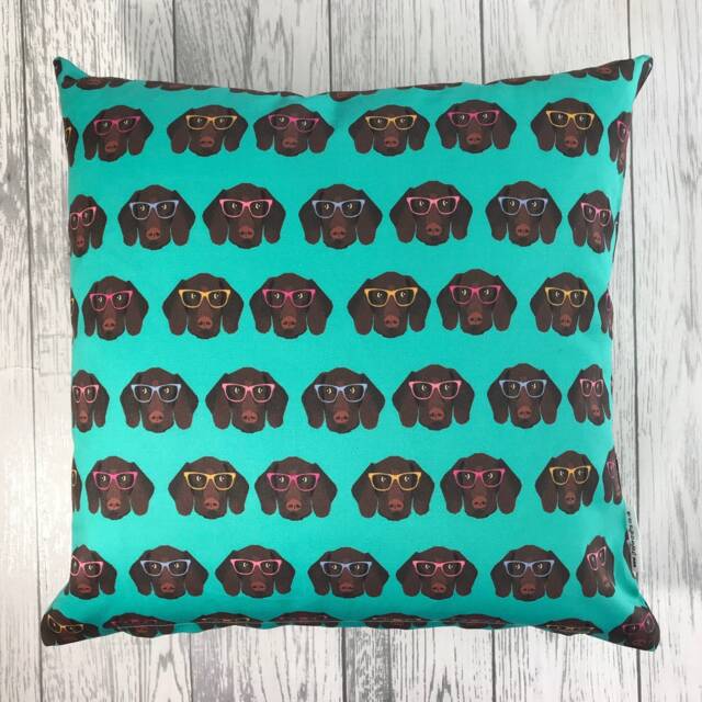 German Shorthaired Pointer Green Dog Print Cushion Cover - Gsp, Home Decor, Pillow Cover, Home & Living, Decorative Pillow - image 1