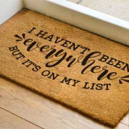 Camping Quote Welcome Doormat - I Haven't Been Everywhere But It's On My List Mat Custom Camper Door Mat Gift - thumbnail 2