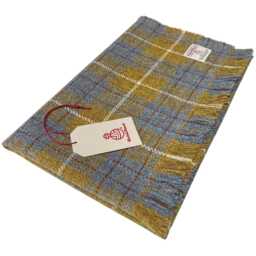 Harris Tweed Sollas Tartan - Luxury Pure Wool Lap Blanket 75x100cm/30x39 - thumbnail 3