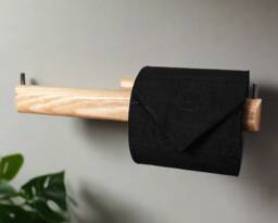 Double Toilet Paper Holder Made From Solid Ash - Noir.design