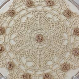 Lace Embroidery Hoop Art 13Th Anniversary Gift, Rustic Chic Wall Decoration - thumbnail 2