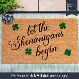 Shamrock Doormat - St. Patrick's Day Housewarming Gift Door Mat Custom Welcome St Paddys - thumbnail 1