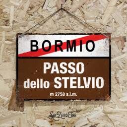 Passo Dello Stelvio Giro D'italtia Cycling Climb. Metal Sign With A Vintage Worn Rusty Look Print. San Remo Le Tour Italian Altitude - thumbnail 2