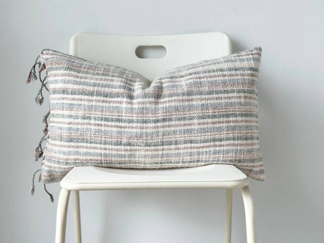 Tribal Hemp Hand Woven Natural Dye Color Pillow Cover - image 1