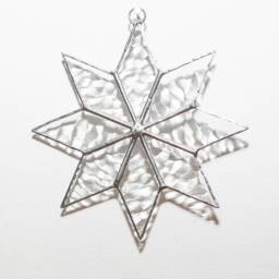 Stained Glass Star Clear Christmas Tree Ornaments Window Decoration Wall - thumbnail 2