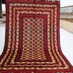 3x5 Handmade Afghan Rug - Golden Turkmen Khuaja Roshnai Rare Colors Tekke Design Bokhara Patterns Biljik Wool Bedroom - thumbnail 4
