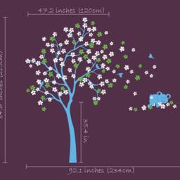 Blossom Tree Wall Decal - Koala & Birds Nursery Art - thumbnail 2