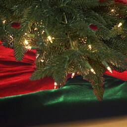 Monogrammed Velvet Christmas Tree Skirt Handmade Holiday Decoration - thumbnail 3