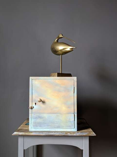 Sold ~ Commission Seascape Cabinet - image 1