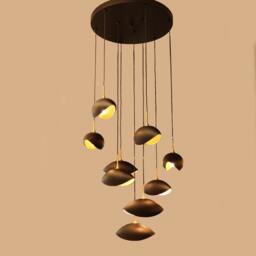 Ceiling Lighting Aluminium Chandelier Lamp Vanity Light Fixture, Sconce - Shells Model Ranor Design #125-1-2