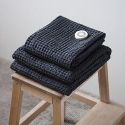 Linen Bath Towels Set, Linen Hand Set, Grey Sheet, Grey Beach Towel, Waffle Towel, Guest Towel, Sauna Towel, Linen Cotton Face Towel - thumbnail 3