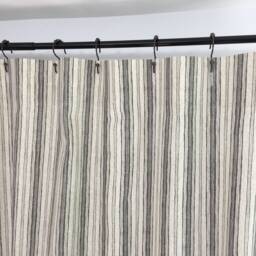Farmhouse Valances Cafe Curtains Farmhouse Decor Kitchen Valance Gray Neutral Beige Navy Blue Muted Blues Valance Curtain - thumbnail 3