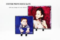 Personalised Custom Picture Frame, Personalised Family Photo Printed Rock Slate, Gift