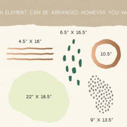 Abstract Geometric Wall Decals - Modern Decor, Removable Stickers, Farmhouse Bedroom Art - thumbnail 2