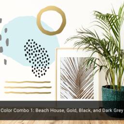 Abstract Geometric Wall Decals - Modern Decor, Removable Stickers, Farmhouse Bedroom Art - thumbnail 3