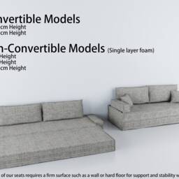 Custom Floor Sofa Set - Modular Sectional Couch, Washable Covers - thumbnail 3