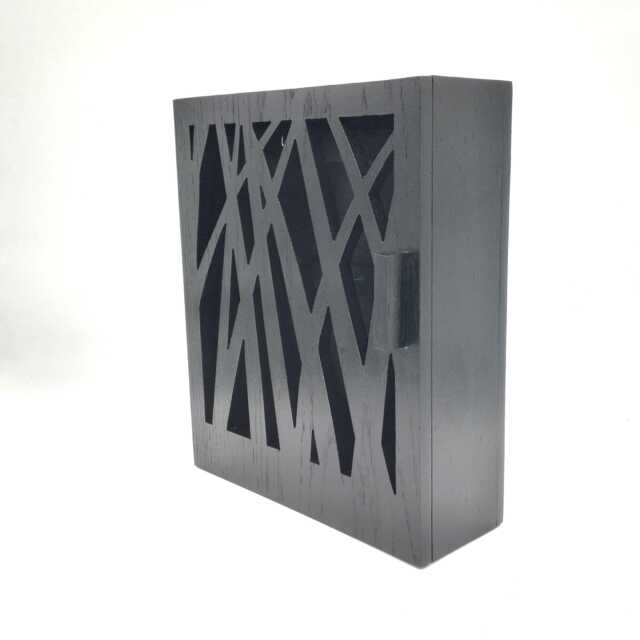Black Wooden Key Box Nature-Inspired Cabinet, New Home Gift - image 1