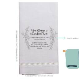 Embroidered Linen Guest Towel, French Monogram, Hostess Gift - thumbnail 4
