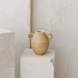 Handmade Ceramic Bud Vase, Minimalist Pottery, Speckled Cream Stoneware - thumbnail 2
