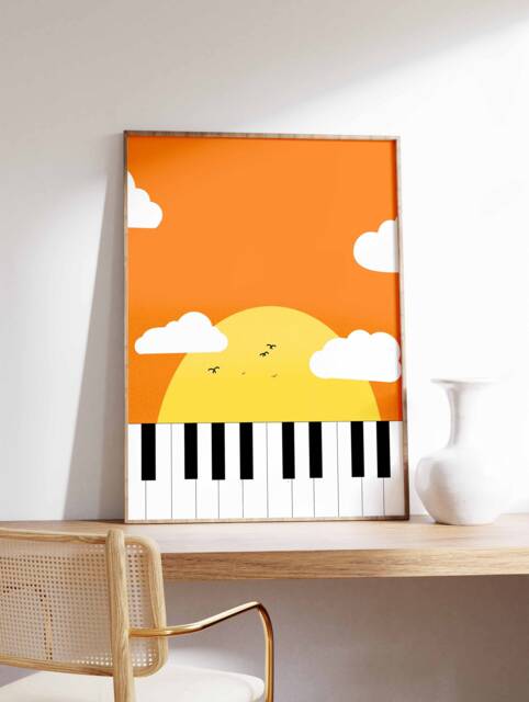 Music Print, Poster, Retro Gift, Wall Art, Gift For Lover, Musician, Vintage Art - image 1