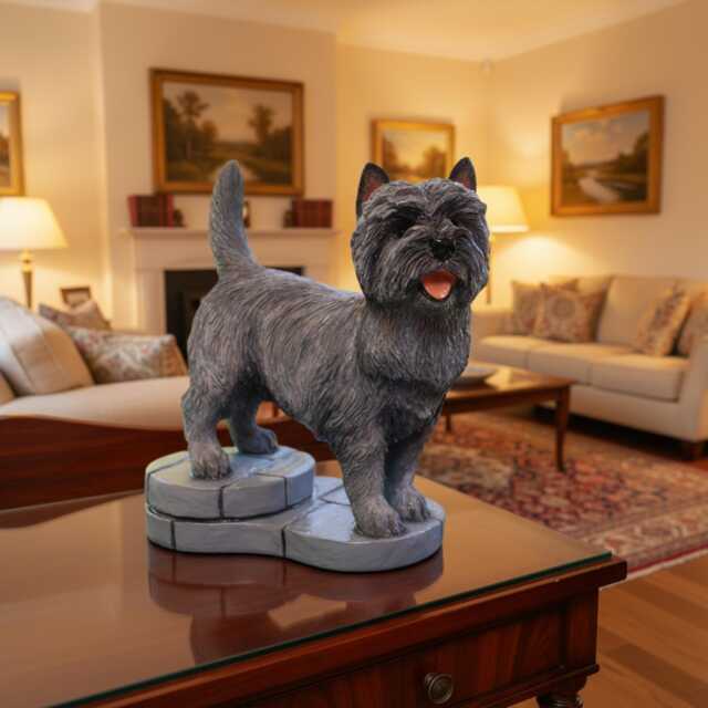 Grey Cairn Terrier Figurine Gift, 4.5 Inch High, Fine Sculpted Detail, Handcrafted, Full Of Charm & Character - image 1
