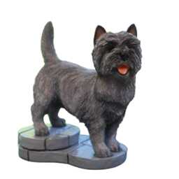 Grey Cairn Terrier Figurine Gift, 4.5 Inch High, Fine Sculpted Detail, Handcrafted, Full Of Charm & Character - thumbnail 2