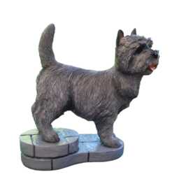 Grey Cairn Terrier Figurine Gift, 4.5 Inch High, Fine Sculpted Detail, Handcrafted, Full Of Charm & Character - thumbnail 3