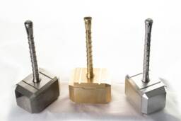 Mini-Mjolnir Thor's Hammer Paperweight in Aluminum/Brass/Stainless Steel - thumbnail 1