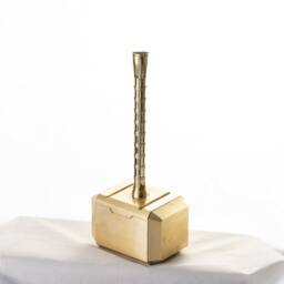 Mini-Mjolnir Thor's Hammer Paperweight in Aluminum/Brass/Stainless Steel - thumbnail 3