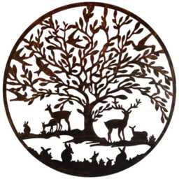 Large Bronze Tree Of Life Metal Garden Outdoor Wall Art Plaque 80cm Diameter - thumbnail 4