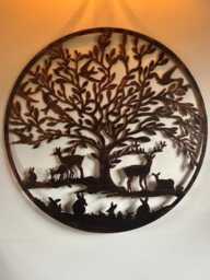 Large Bronze Tree Of Life Metal Garden Outdoor Wall Art Plaque 80cm Diameter